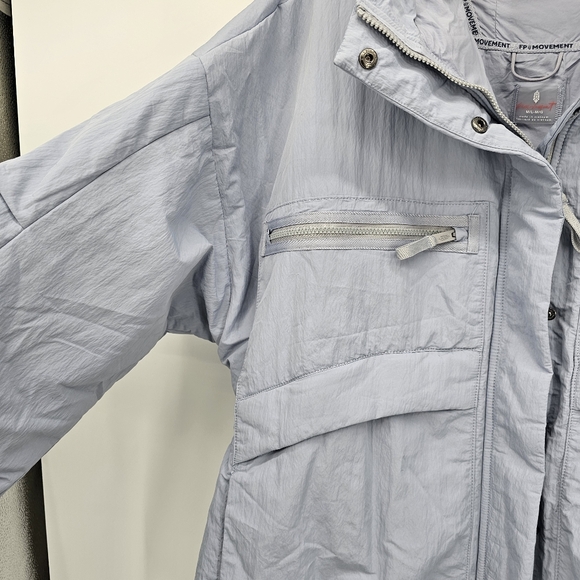 Free People Movement M/L Blue Billie Boxy Lightweight Insulated Jacket Oversize - Picture 8 of 10